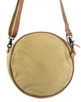 OHLAY KB329 Canteen Upcycled Canvas Genuine Leather women bag western handbag purse