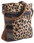 OHLAY MESSENGER Upcycled Wool Upcycled Canvas Hair-on Genuine Leather women bag western handbag purse
