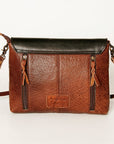 American Darling ADBG910 Clutch Hand Tooled Hair-On Genuine Leather Women Bag Western Handbag Purse