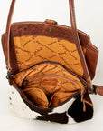 American Darling ADBG910 Clutch Hand Tooled Hair-On Genuine Leather Women Bag Western Handbag Purse