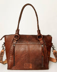 American Darling ADBG923 Tote Hand Tooled Hair-On Genuine Leather Women Bag Western Handbag Purse