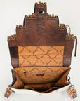 American Darling ADBG925 Messenger Hand Tooled Hair-On Genuine Leather Women Bag Western Handbag Purse