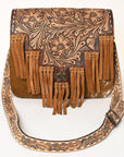 American Darling ADBGI155 Messenger Hand Tooled Genuine Leather Women Bag Western Handbag Purse