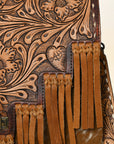 American Darling ADBG926 Messenger Hand Tooled Genuine Leather Women Bag Western Handbag Purse