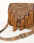 American Darling ADBG926 Messenger Hand Tooled Genuine Leather Women Bag Western Handbag Purse