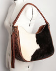 American Darling ADBG928 Hobo Hand Tooled Hair-On Genuine Leather Women Bag Western Handbag Purse