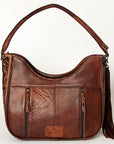 American Darling ADBG928 Hobo Hand Tooled Hair-On Genuine Leather Women Bag Western Handbag Purse