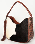 American Darling ADBG928 Hobo Hand Tooled Hair-On Genuine Leather Women Bag Western Handbag Purse