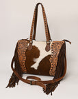 American Darling ADBG930 Tote Hand Tooled Hair-On Genuine Leather Women Bag Western Handbag Purse