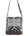 OHLAY MESSENGER Upcycled Wool Upcycled Canvas Genuine Leather women bag western handbag purse