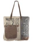 OHLAY KB317 TOTE Upcycled Canvas Genuine Leather women bag western handbag purse