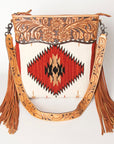 American Darling Signature Crossbody Hand Tooled Saddle Blanket Genuine Leather Women Bag Western Handbag Purse