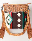 American Darling Signature Crossbody Hand Tooled Saddle Blanket Genuine Leather Women Bag Western Handbag Purse