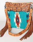 American Darling Signature Crossbody Hand Tooled Saddle Blanket Genuine Leather Women Bag Western Handbag Purse