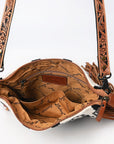 American Darling Hand Tooled Saddle Blanket Genuine Leather Women Bag Western Handbag Purse