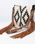 American Darling Hand Tooled Saddle Blanket Genuine Leather Women Bag Western Handbag Purse