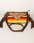 American Darling Small Crossbody Hand Tooled Saddle Blanket Genuine Leather Women Bag Western Handbag Purse