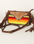 American Darling Small Crossbody Hand Tooled Saddle Blanket Genuine Leather Women Bag Western Handbag Purse