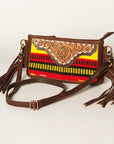 American Darling Small Crossbody Hand Tooled Saddle Blanket Genuine Leather Women Bag Western Handbag Purse