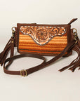 American Darling Small Crossbody Hand Tooled Saddle Blanket Genuine Leather Women Bag Western Handbag Purse