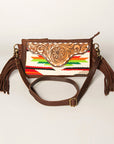American Darling Small Crossbody Hand Tooled Saddle Blanket Genuine Leather Women Bag Western Handbag Purse