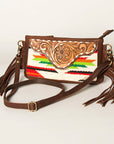 American Darling Small Crossbody Hand Tooled Saddle Blanket Genuine Leather Women Bag Western Handbag Purse