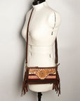 American Darling Small Crossbody Hand Tooled Saddle Blanket Genuine Leather Women Bag Western Handbag Purse