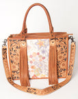American Darling Briefcase Hand Tooled Saddle Blanket Genuine Leather women bag western handbag purse