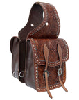 Hilason Western Horse Leather Saddle Bag Heavyduty Traditional Trail Ride