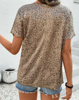 Leopard Shimmer Dolman Sleeve T-Shirt