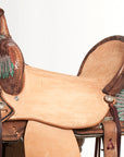 Hilason Western Horse Barrel Flex Trail Saddle American Leather Brown