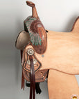 Hilason Western Horse Barrel Flex Trail Saddle American Leather Brown