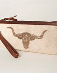American Darling Wristlet Genuine Leather Women Bag W. Handbag Purse –