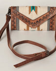 American Darling Hand Tooled Saddle Blanket Genuine Leather Women Bag Western Handbag Purse