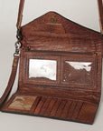 American Darling Hand Tooled Saddle Blanket Genuine Leather Women Bag Western Handbag Purse
