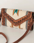 American Darling Hand Tooled Saddle Blanket Genuine Leather Women Bag Western Handbag Purse