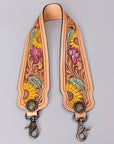 American Darling ADSTF163 Hand Tooled Genuine Leather Crossbody Handle Strap For Bags