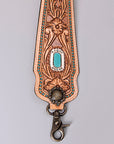 American Darling ADSTF167 Hand Tooled Genuine Leather Crossbody Handle Strap For Bags 28" L x 3" W