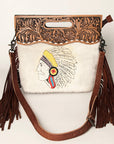 American Darling Clutch Hand Tooled Hair on Genuine Leather Western Women Bag Handbag Purse | Purses for Cute