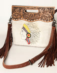 American Darling Clutch Hand Tooled Hair on Genuine Leather Western Women Bag Handbag Purse | Purses for Cute