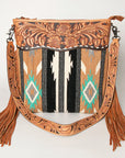 American Darling Signature Crossbody Hand Tooled Saddle Blanket Genuine Leather Women Bag Western Handbag Purse