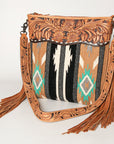 American Darling Signature Crossbody Hand Tooled Saddle Blanket Genuine Leather Women Bag Western Handbag Purse