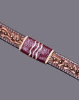 BAR H EQUINE Horse Hand Carved Breast Collar Headstall Genuine Leather Brown