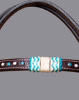 BAR H EQUINE Western Horse Genuine Leather Tack Set Dark Brown