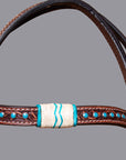 BAR H EQUINE Western Horse Genuine Leather Tack Set Dark Brown