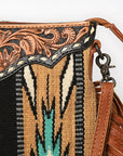 American Darling Saddle Blanket Genuine Leather Women Bag Western Handbag Purse