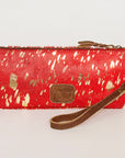American Darling ADBG344CM Wristlet Hair On Genuine Leather women bag western handbag purse