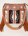 American Darling ADBGZ639 Signature Crossbody Hand Tooled Saddle Blanket Genuine Leather Women Bag Western Handbag Purse
