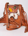 American Darling Cross Body I Hand Tooled Hair-On Genuine Leather Women Bag Western Handbag Purse
