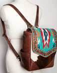 ADBG845C American Darling Saddle Blanket Hair On Genuine Leather Women Bag Western Handbag Purse